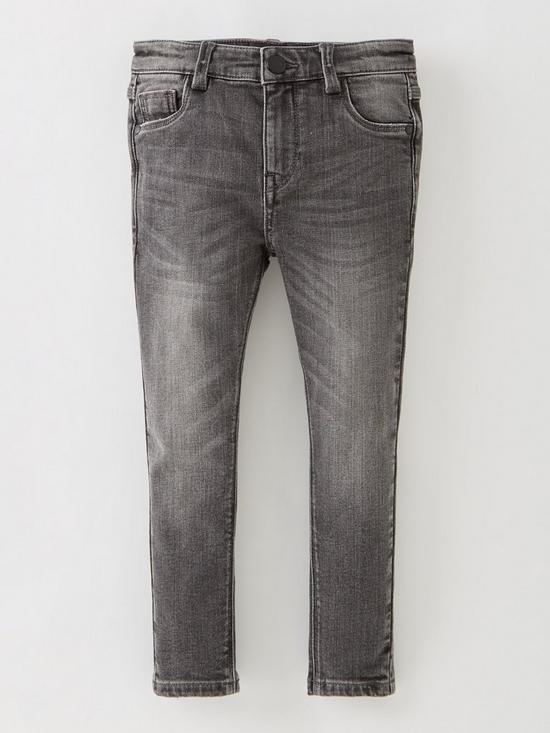 back image of mini-v-by-very-boys-2-pack-skinny-jeans-blackgrey