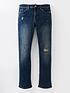  image of v-by-very-boys-slim-fit-rip-and-repair-distressed-jean-mid-blue
