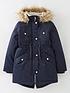  image of v-by-very-girls-faux-fur-parka-navy