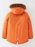  image of v-by-very-boys-back-to-school-faux-fur-hooded-parka-orange