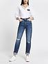  image of river-island-carrie-ripped-mom-jean-mid-blue