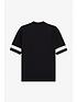  image of fred-perry-bold-tipped-knitted-short-sleeve-jumper-black