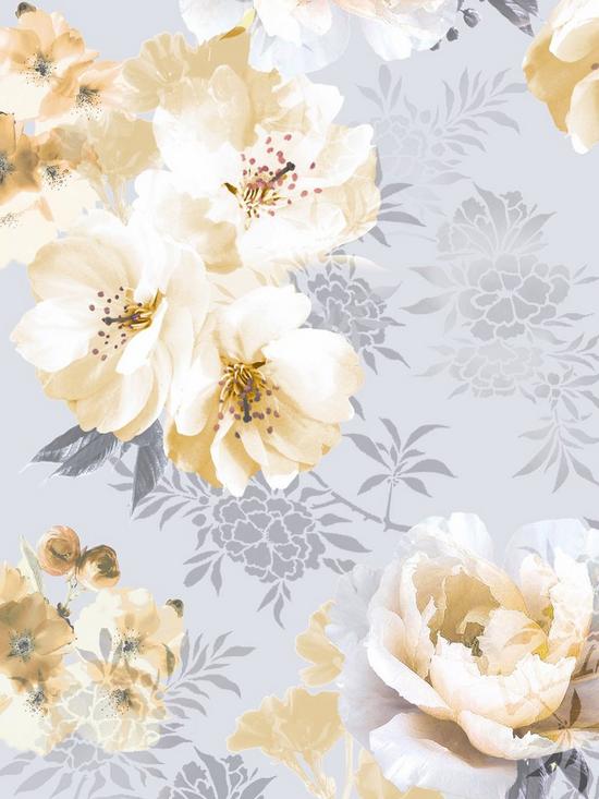 front image of catherine-lansfield-dramatic-floral-ochre-wallpaper