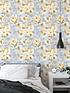  image of catherine-lansfield-dramatic-floral-ochre-wallpaper
