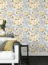  image of catherine-lansfield-dramatic-floral-ochre-wallpaper