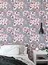  image of catherine-lansfield-dramatic-floral-grey-wallpaper