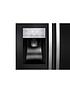  image of hisense-rs694n4ibf-91cm-wide-total-no-frost-american-style-fridge-freezer-black-look