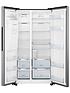  image of hisense-rs694n4tcf-91cm-wide-total-no-frost-american-style-fridge-freezer-stainless-steel-look