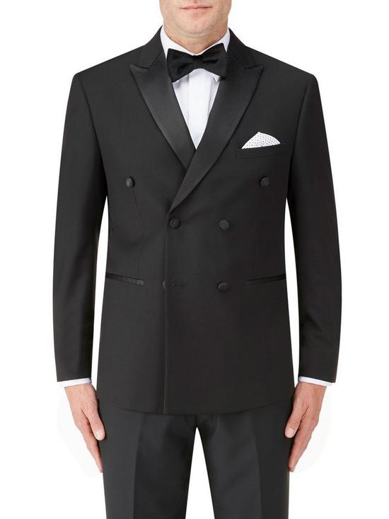 front image of skopes-sinatra-double-breasted-jacket-black