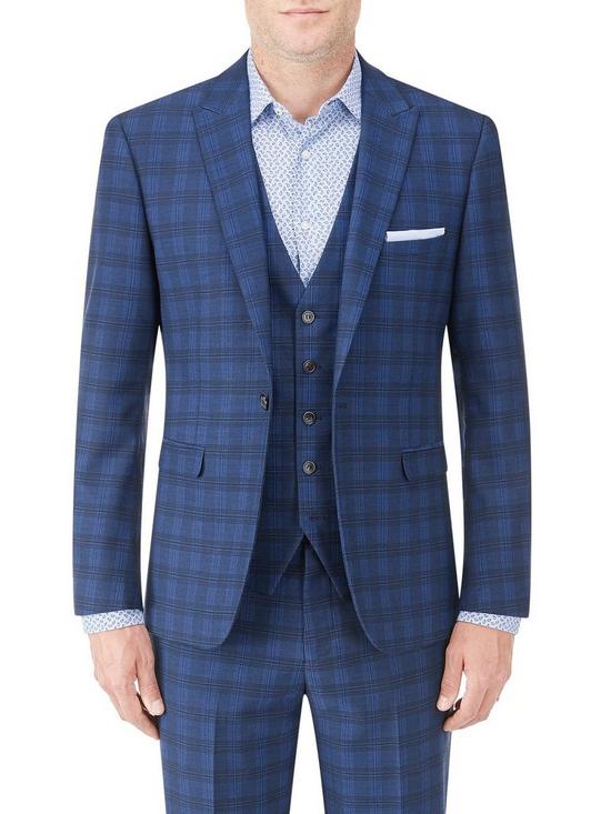 front image of skopes-felix-tailored-jacket-blue-check
