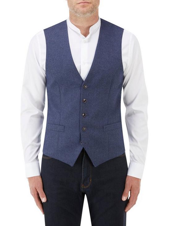 front image of skopes-chadwick-standard-v-waistcoat-blue