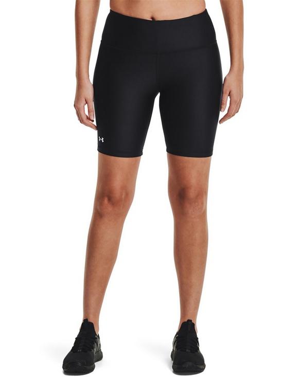 front image of under-armour-heatgearregnbsparmour-bike-shorts-blacknbsp