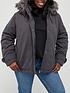 v-by-very-curve-classic-faux-fur-trim-parka-greyfront