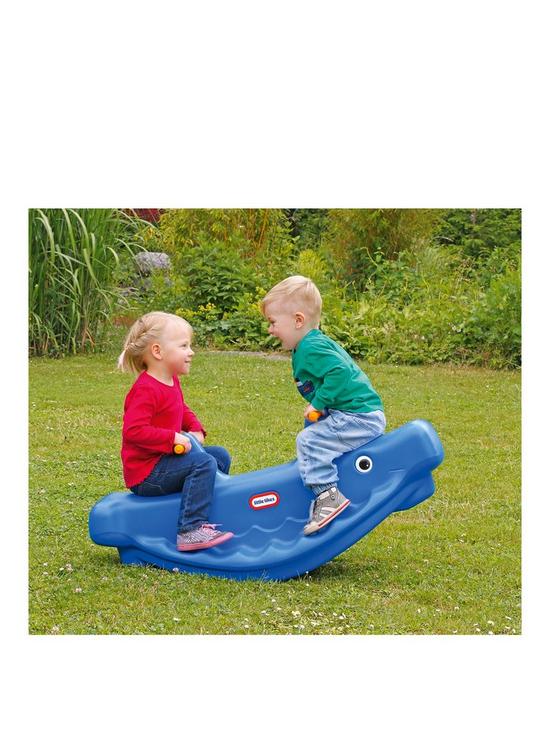 front image of little-tikes-whale-teeter-totter-blue-1-pack