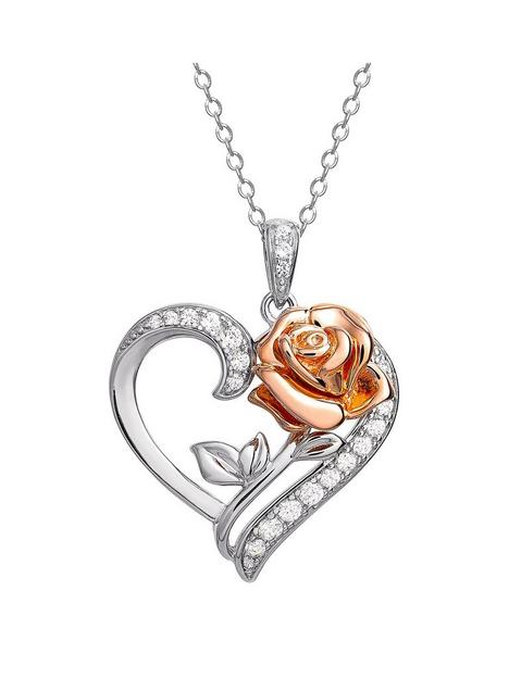 disney-beauty-and-the-beast-sterling-silver-crystal-heart-and-rose-gold-rose-necklace