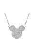  image of disney-mickey-mouse-sterling-silver-crystal-pendant-necklace