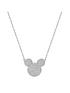  image of disney-mickey-mouse-sterling-silver-crystal-pendant-necklace