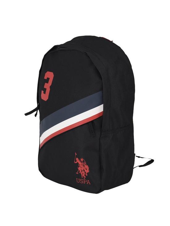 back image of us-polo-assn-boys-no3-backpack-black