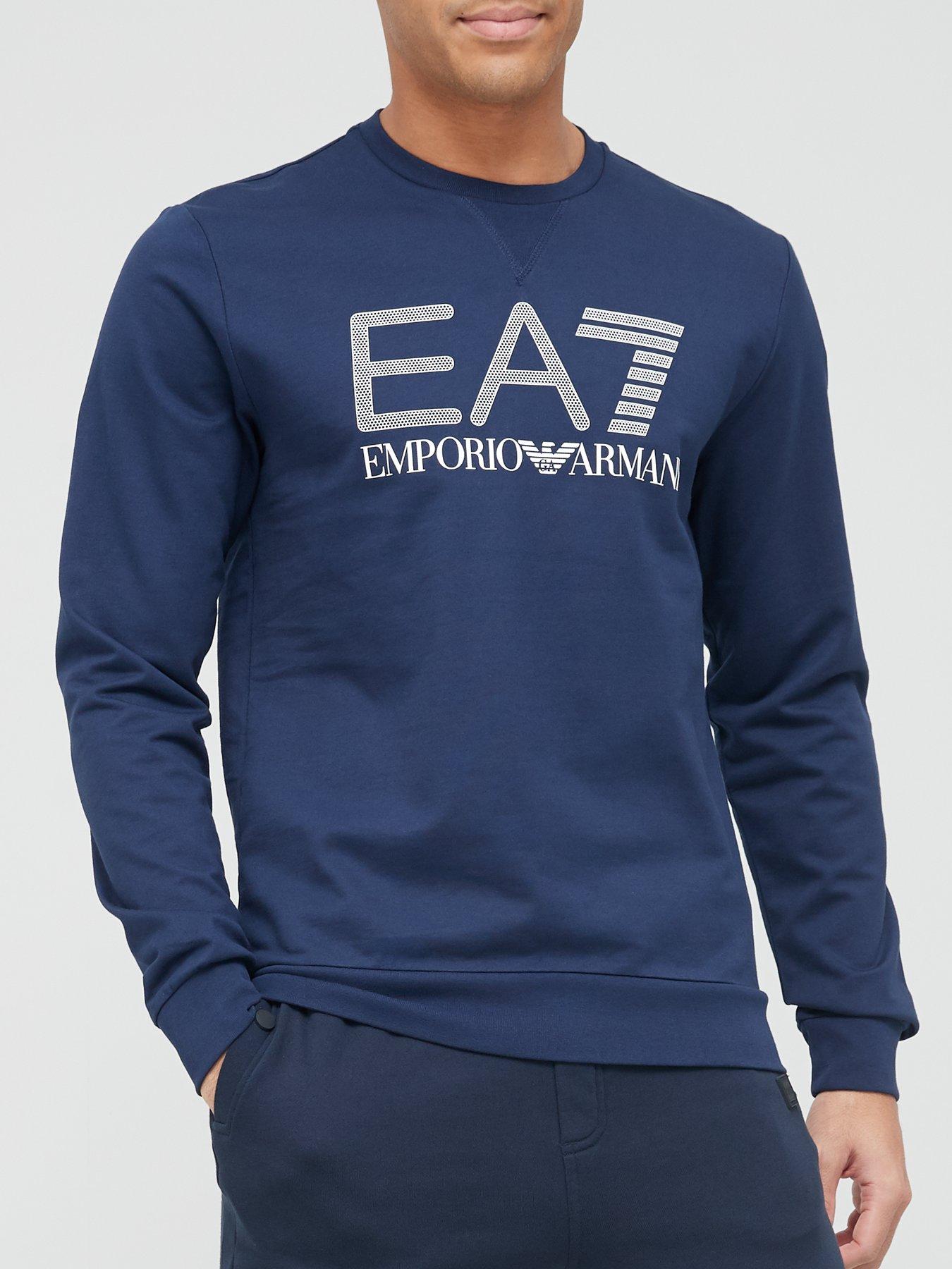 ea7 visibility logo sweatshirt