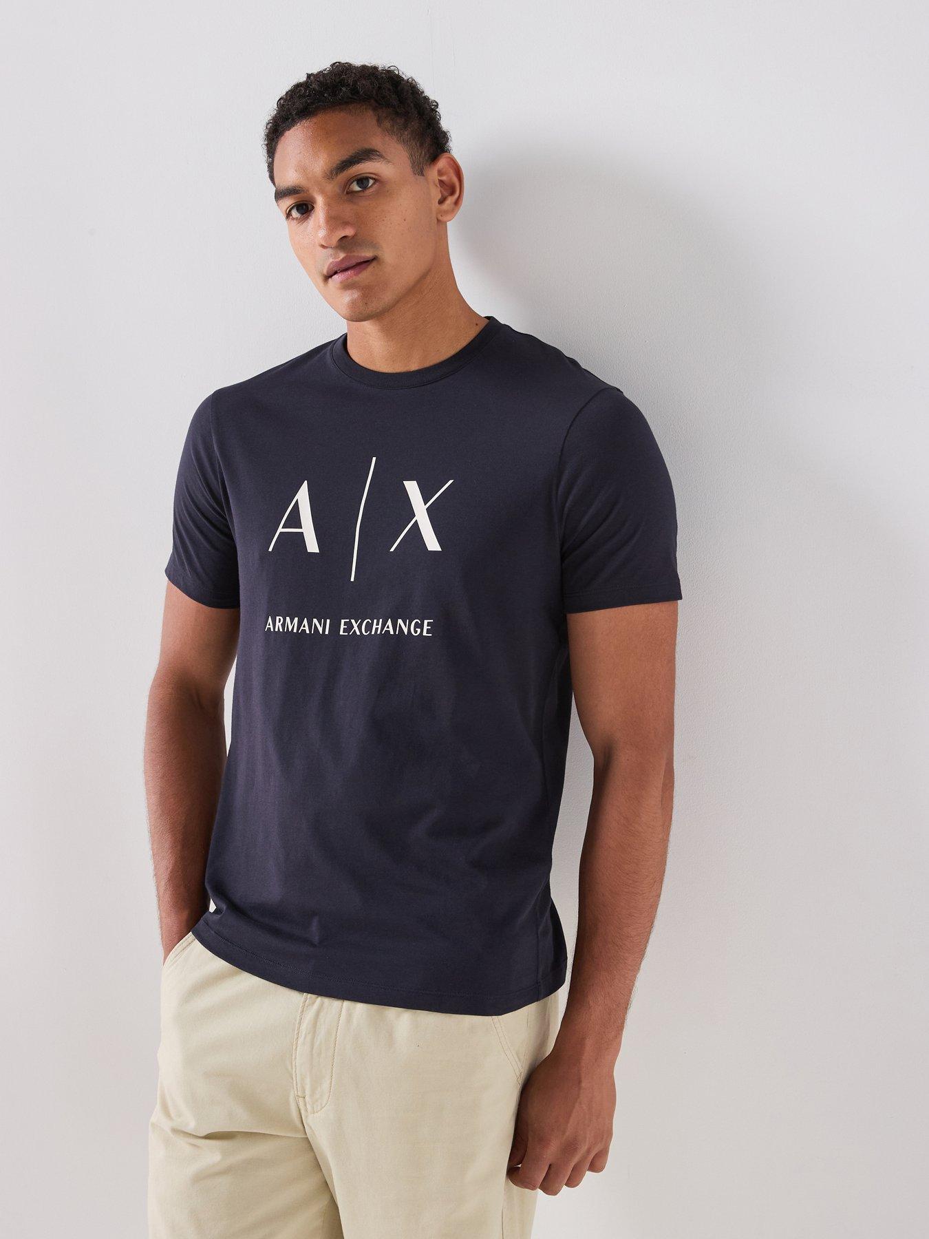 Armani Exchange AX Logo Print Slim Fit T-Shirt - Navy