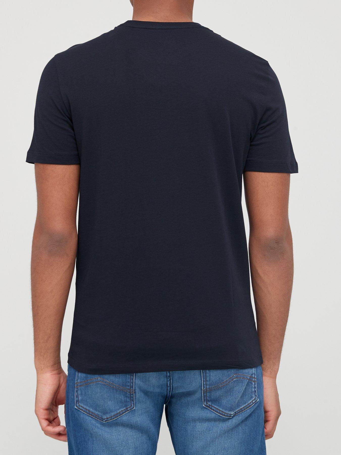 Image 2 of 4 of Armani Exchange AX Logo Print Slim Fit T-Shirt - Navy