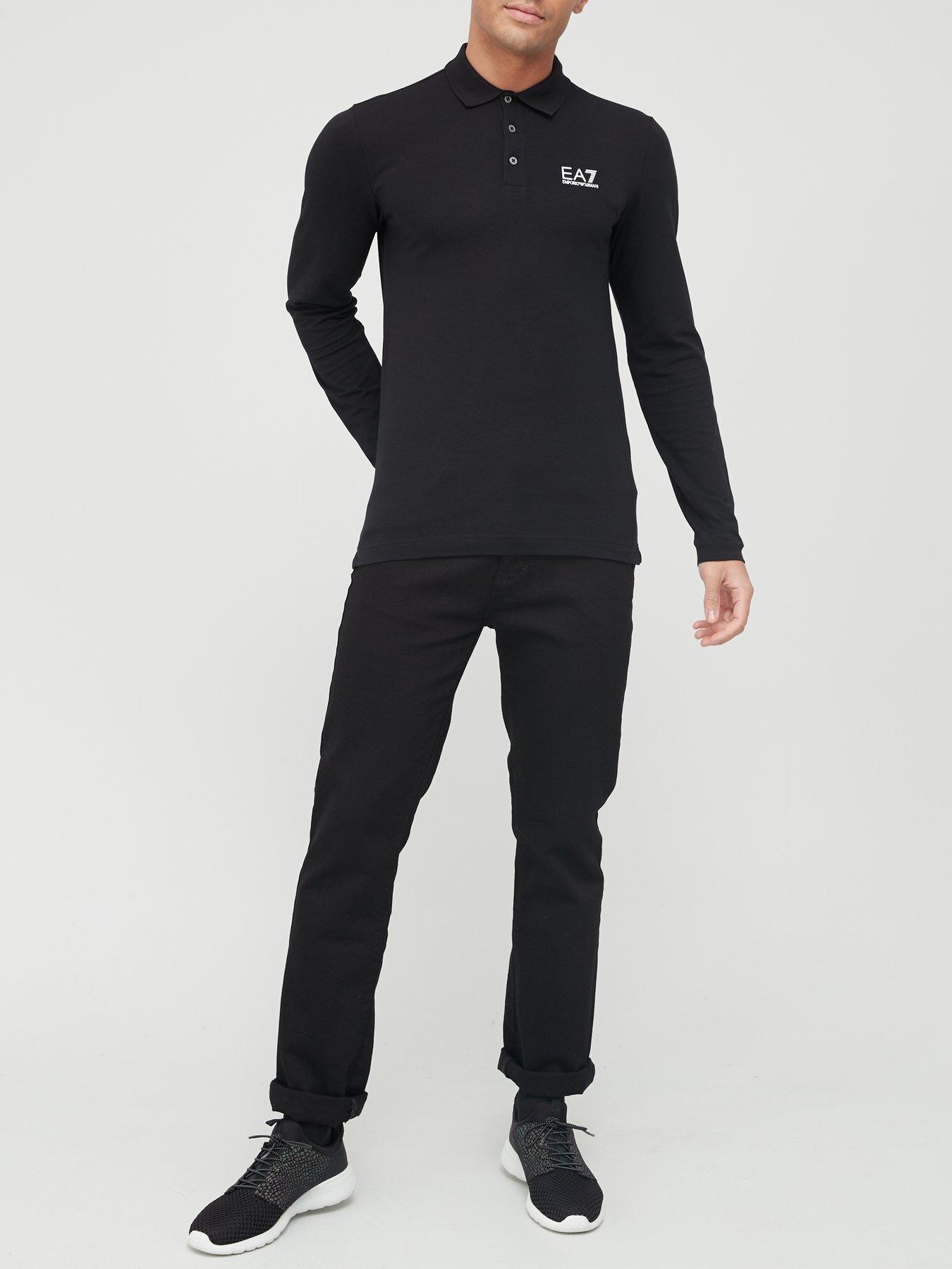 Armani long on sale sleeve polo black