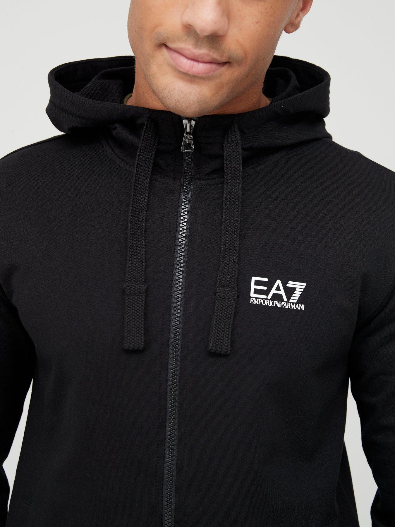 EA7 Emporio Armani Core Id Hooded Tracksuit Black littlewoods