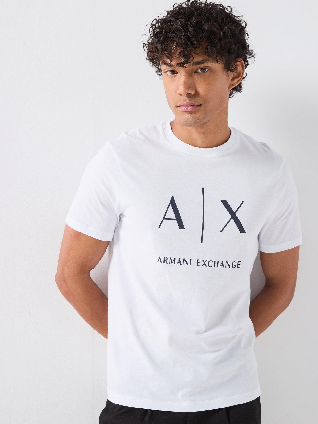 Armani Exchange AX Logo Print Slim Fit T-Shirt - White
