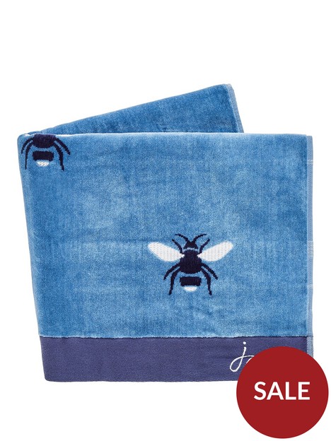 joules-botanical-bee-hand-towel-blue