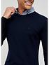  image of very-man-cotton-rich-mock-shirt-knit-navynbsp