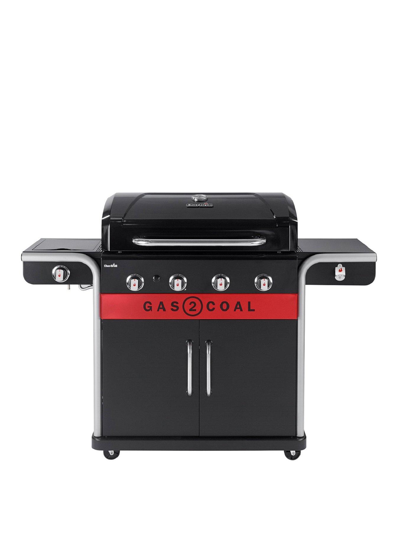 Char-Broil Gas2Coal 440 Hybrid Grill - 4 Burner Gas  &  Coal Barbecue Grill (Black Finish)