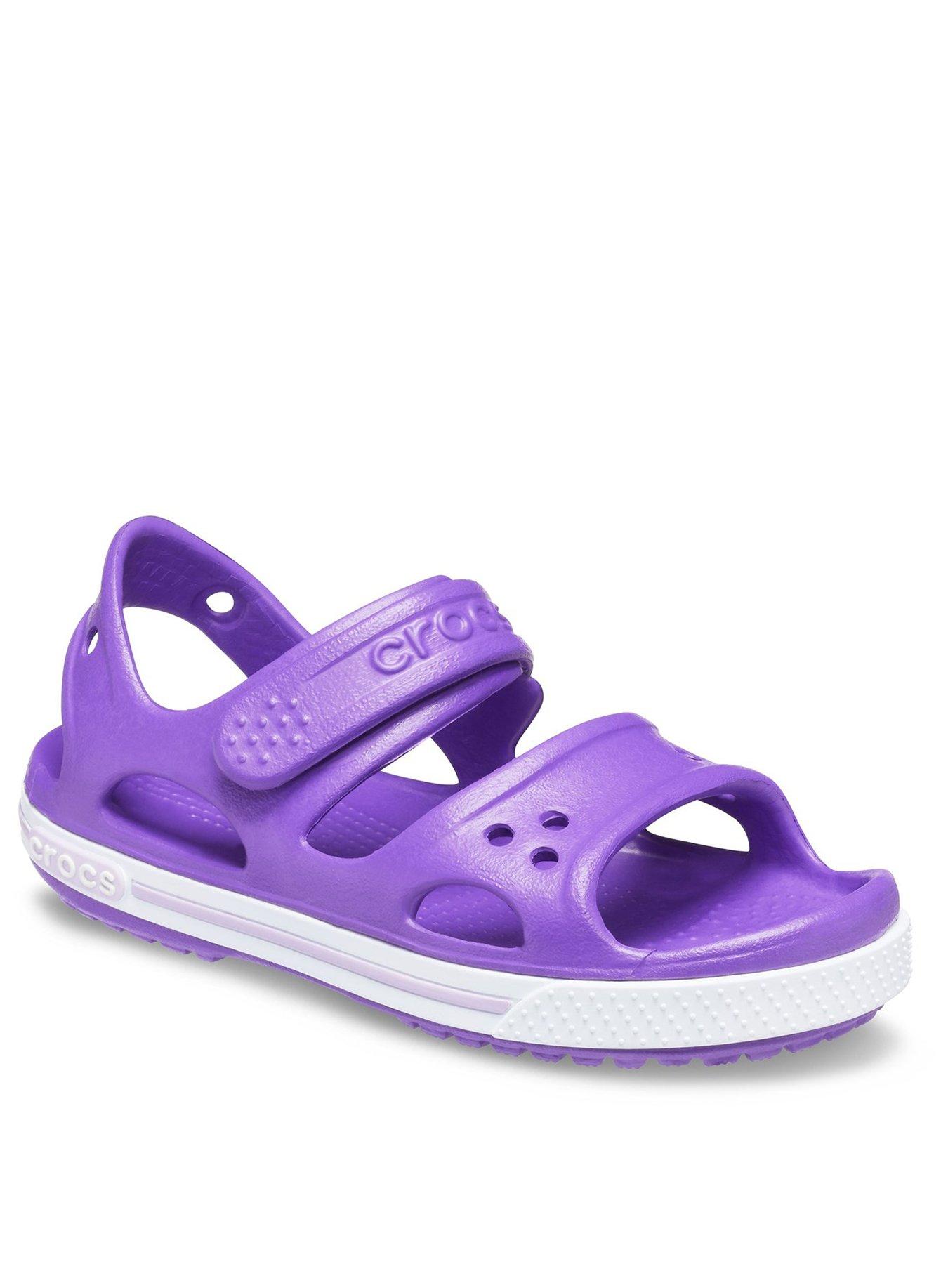 purple croc flip flops
