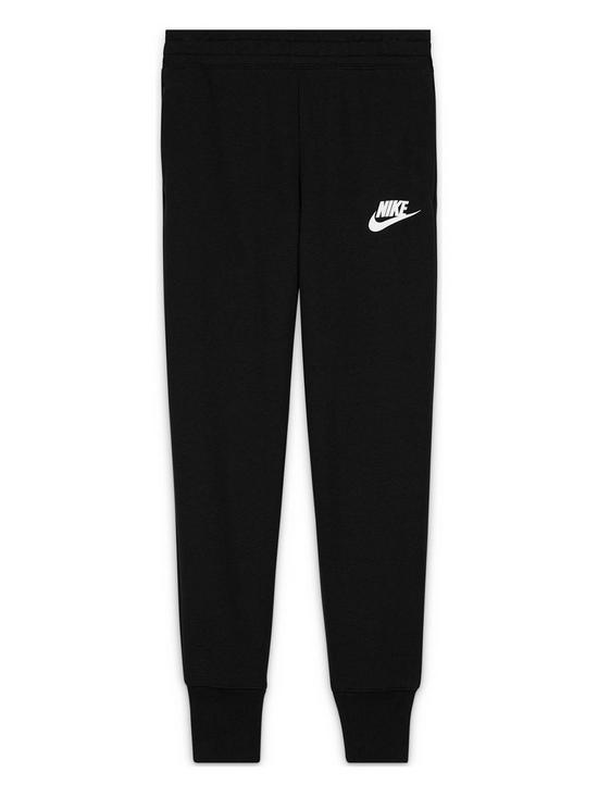 front image of nike-girls-nsw-club-ft-hw-fitted-pant