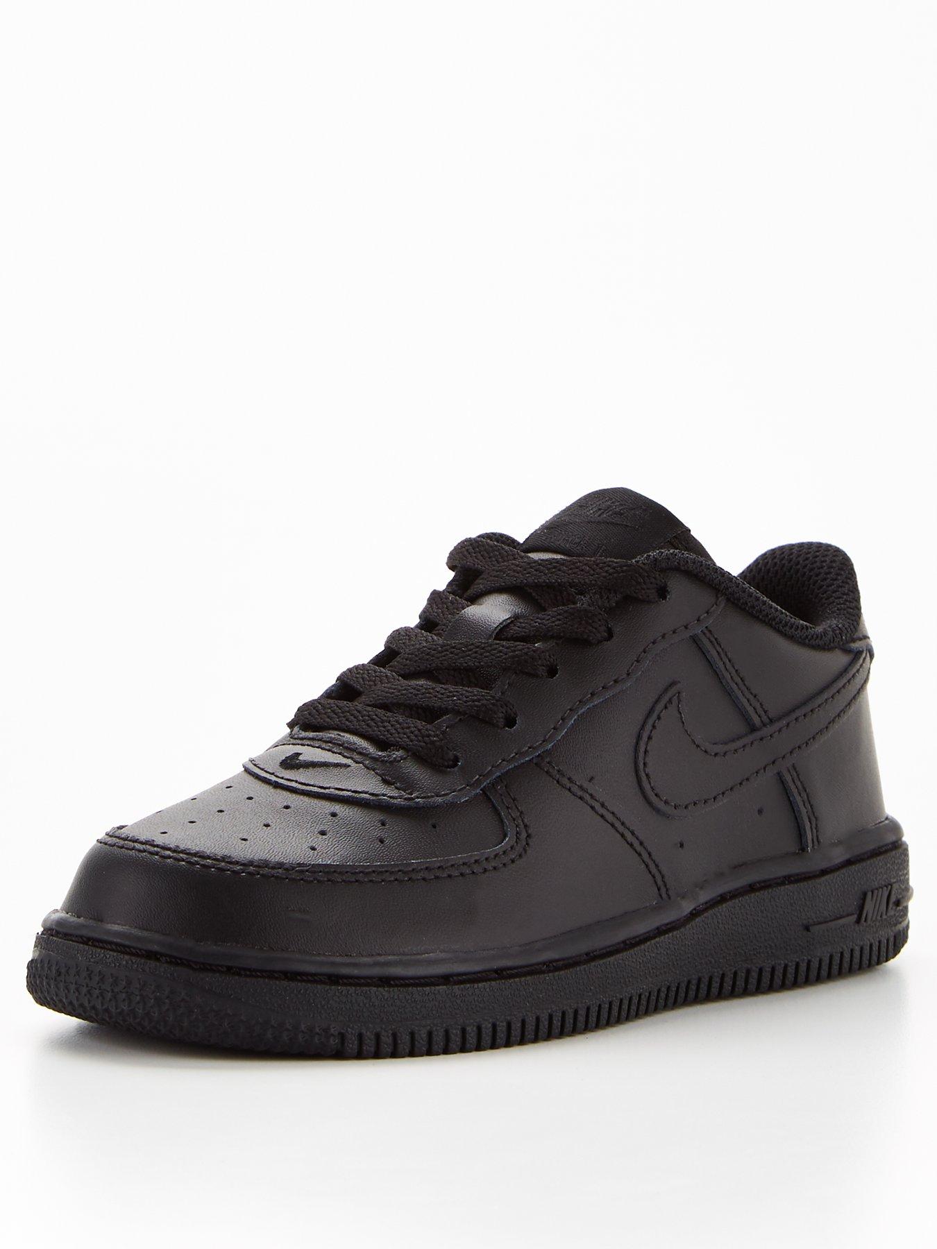 black leather air forces