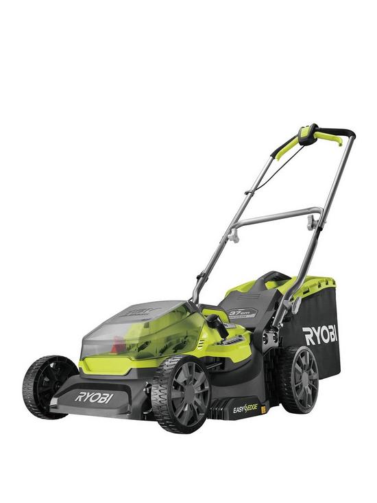 front image of ryobi-ry18lmx37a-0-18v-one-cordless-brushless-37cm-lawnmower-bare-tool