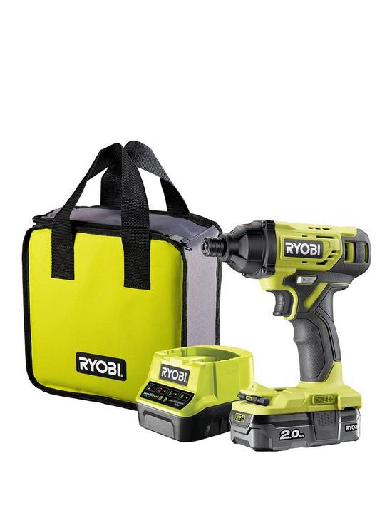 front image of ryobi-r18id2-120s-18v-one-cordless-impact-driver-starter-kit-includesnbsp1-x-20ah-battery