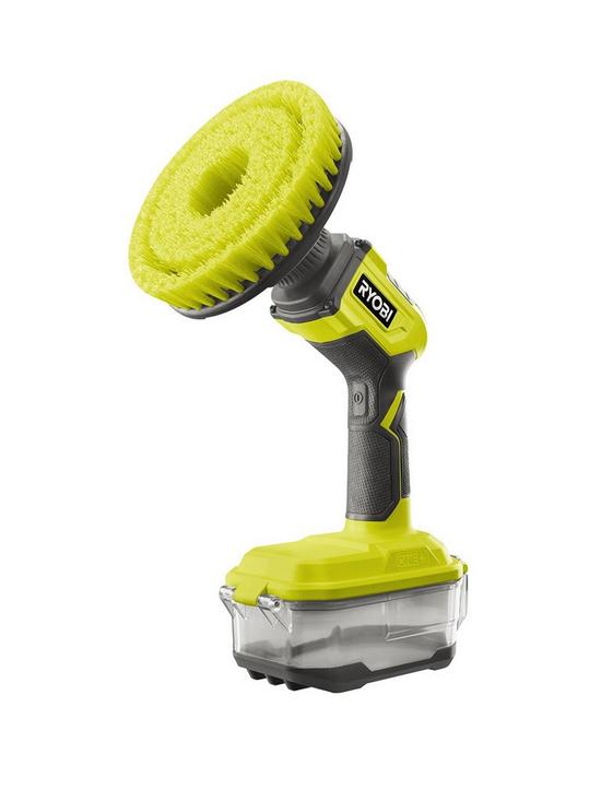 front image of ryobi-r18cps-0-18v-one-cordless-compact-power-scrubber-bare-tool