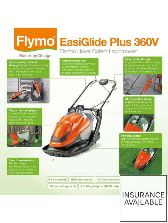 stillFront image of flymo-easiglide-plus-360v-corded-hover-collect-lawnmower