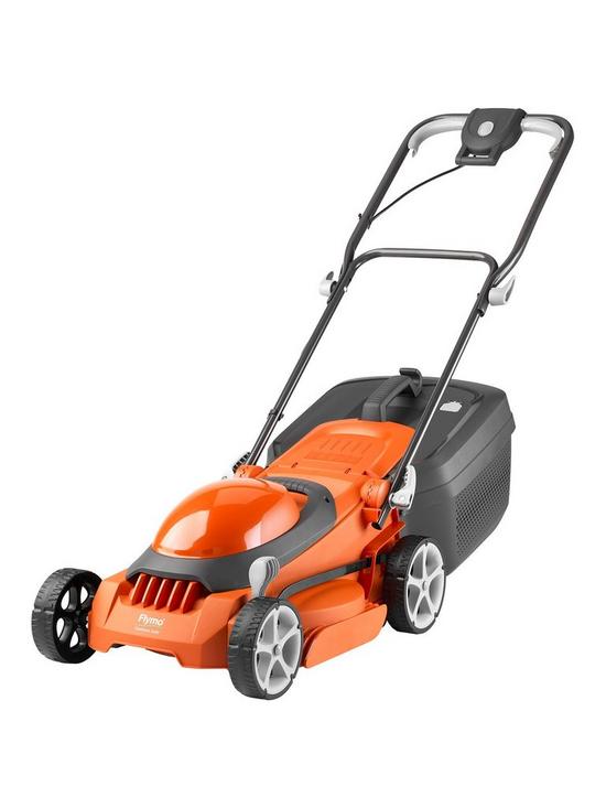 front image of flymo-easistore-340r-corded-rotary-lawnmower