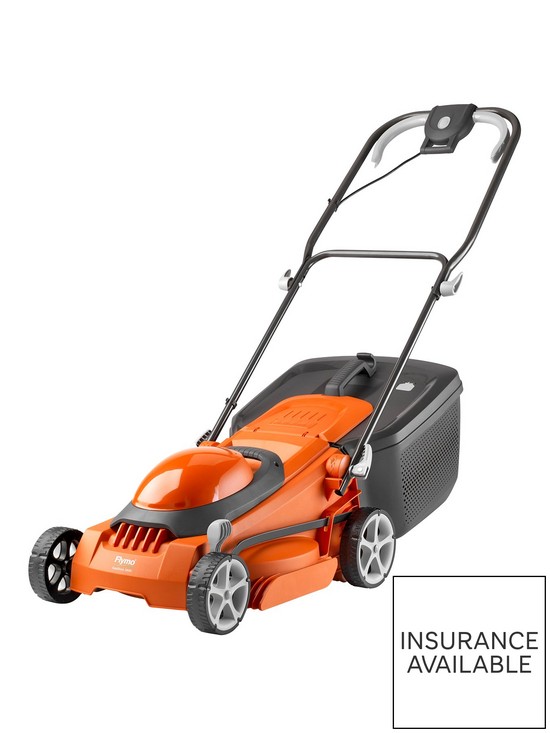 front image of flymo-easistore-380r-corded-rotary-lawnmower