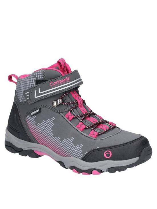 front image of cotswold-ducklinton-lace-hiker-boot-greypink