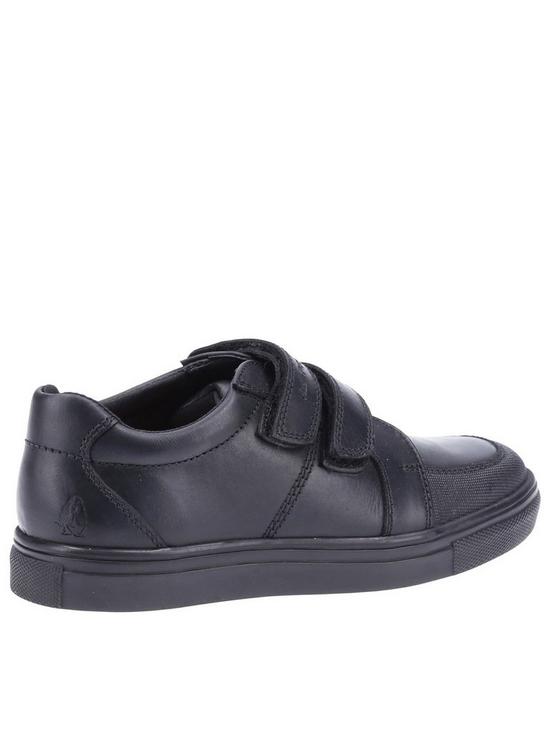 stillFront image of hush-puppies-boysnbspsantos-strap-back-tonbspschool-shoes-black