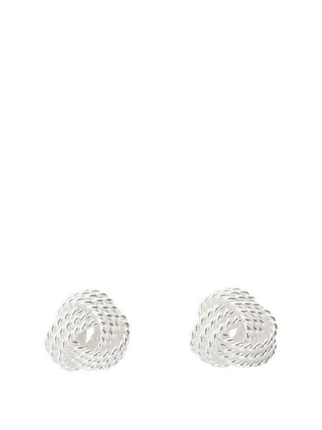 the-love-silver-collection-sterling-silver-knot-stud-earrings
