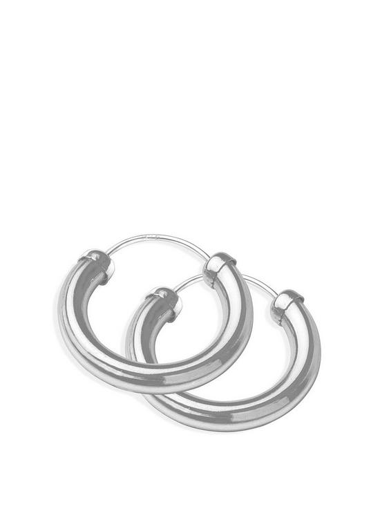 front image of the-love-silver-collection-the-love-silver-18mm-chunky-tube-hoops
