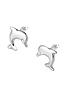 image of the-love-silver-collection-dolphin-studs-with-gift-box