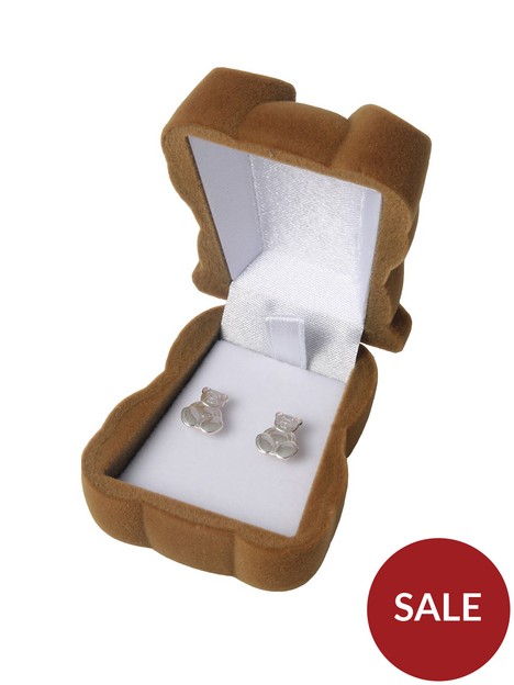 the-love-silver-collection-teddy-bear-studs-with-gift-box