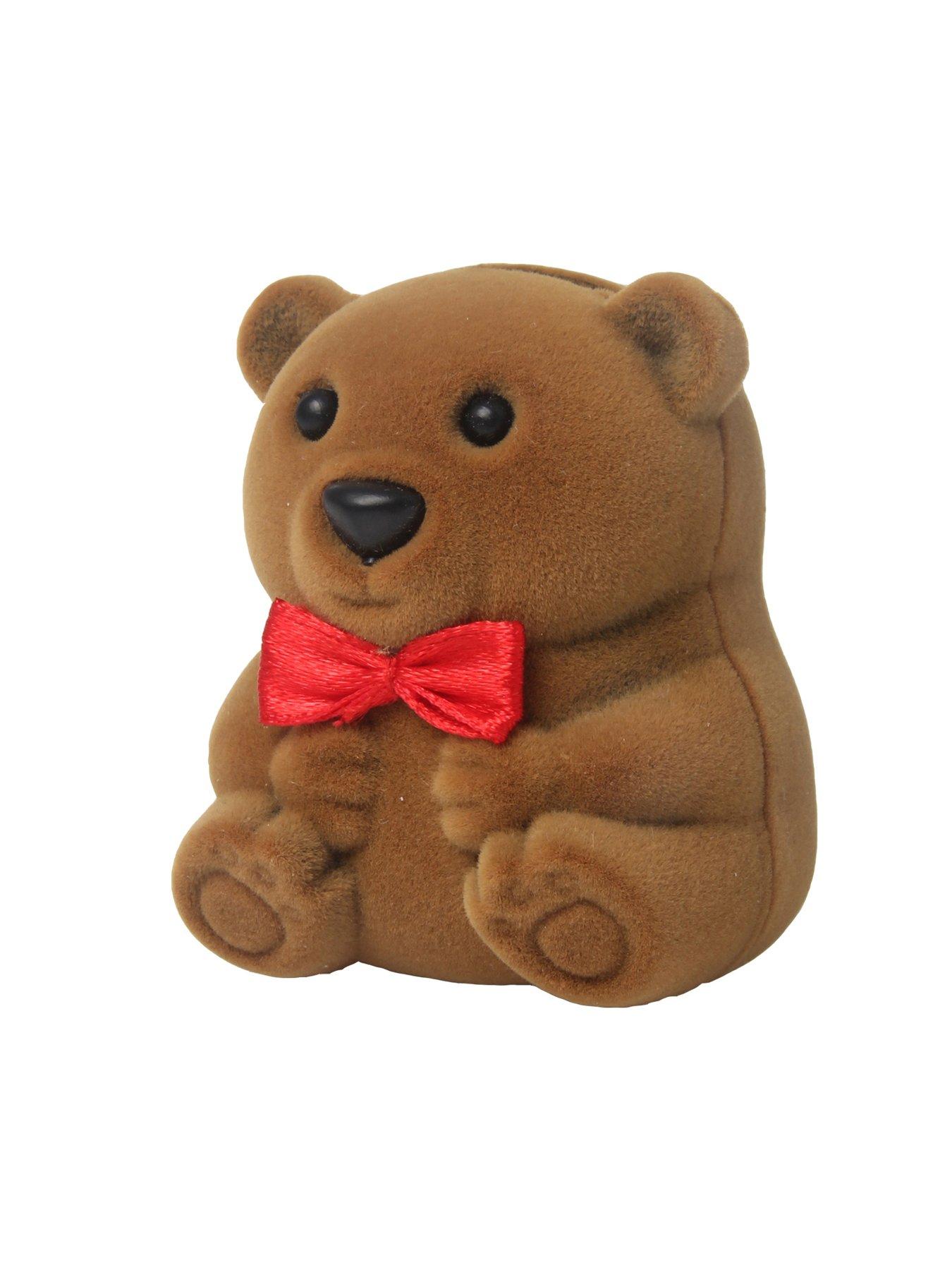 Image 4 of 7 of The Love Collection Teddy bear studs with gift box
