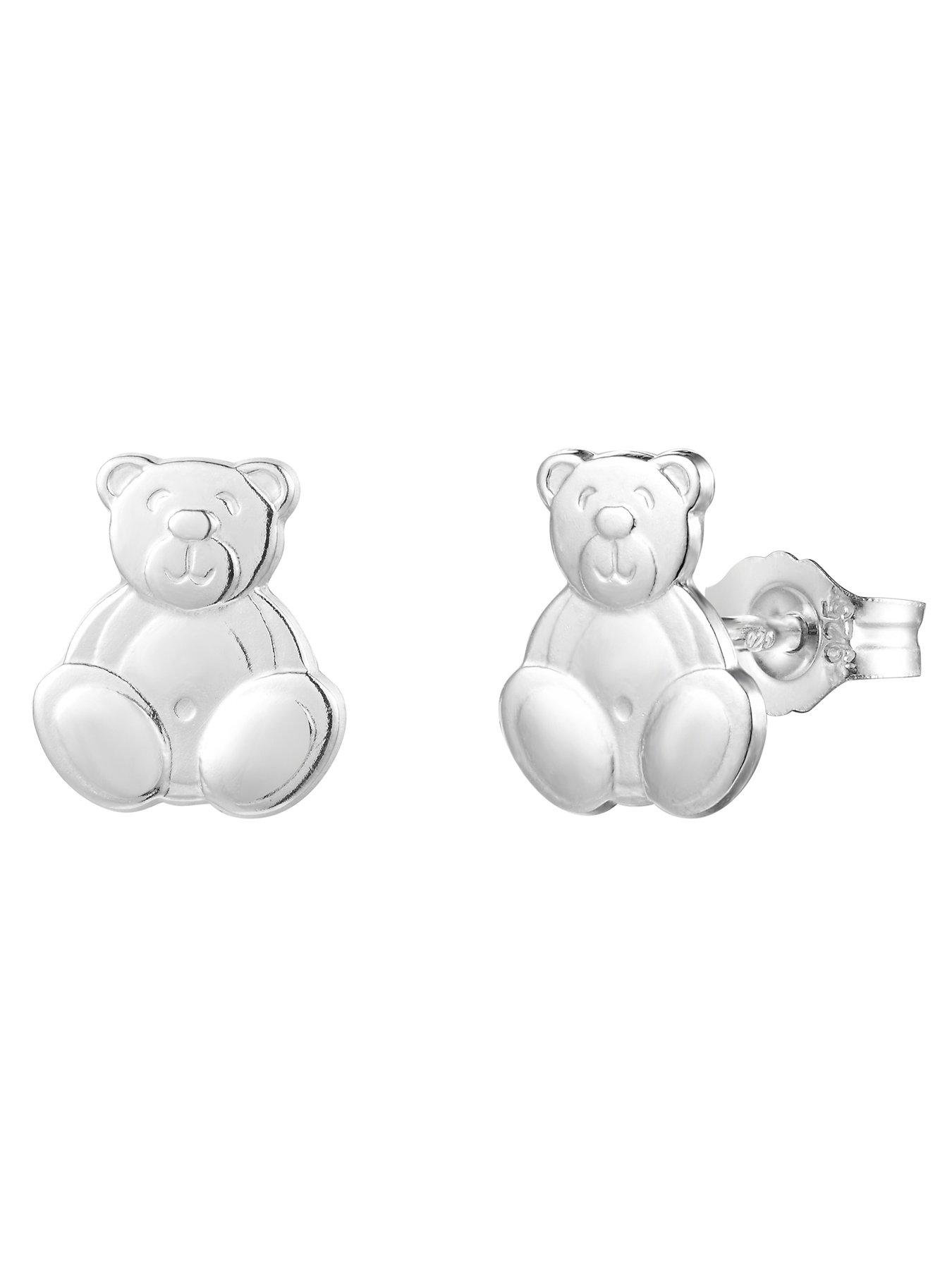 Image 5 of 7 of The Love Collection Teddy bear studs with gift box