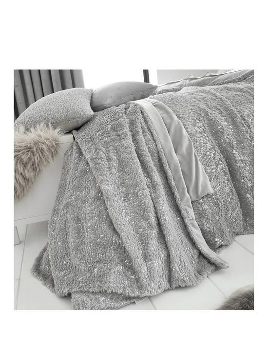 front image of by-caprice-vivian-sparkle-faux-fur-throw-grey