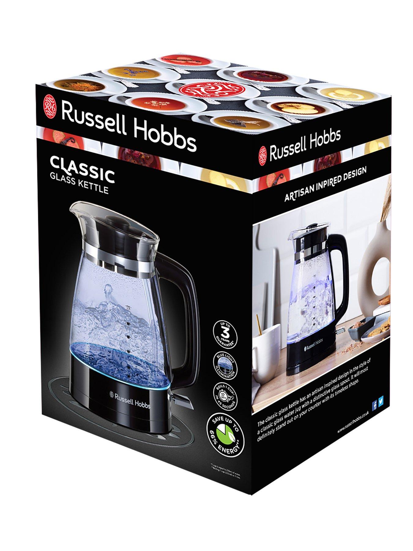 Hourglass Black Glass Kettle 26080